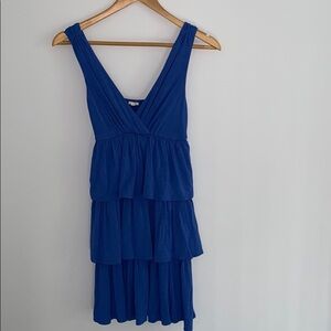 J.Crew Blue Tiered Ruffle Dress